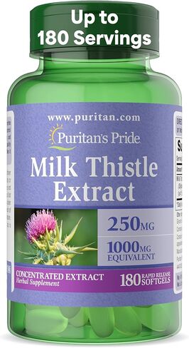 Puritan's Pride Milk Thistle , 180 Count (Pack of 2) in Kuwait