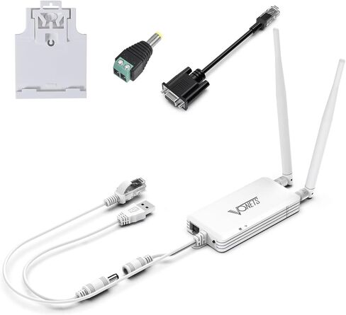 VONETS VAP11S-232 300Mbps WiFi to Ethernet Adapter 2.4G WiFi Bridge/Repeater/Mini Router/ RJ45 to RS232 Serial Server with 2 RJ45 Ports/Antennas USB/DC Powered for DVR Monitor Network Devices in Saudi Arabia