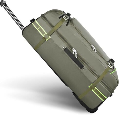 حقبة حقيبة داكشن ذات عجلات لحقيبة داكز ذات سفر مع عجلات-100 لتر من الخدمة الشاقة الكبيرة مع العجلات والمقبض ، و 5 مقابض ، وأشرطة ضغط ، وسلالة أمتعة قابلة للتوسيع (أسود) in Kuwait