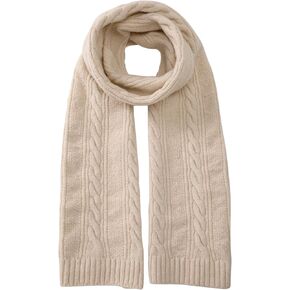Tavaleu Winter Scarf for Women, Warm Long Cable Knit Scarf, Cashmere Wool Wrap Chunky Large Soft Winter Scarves for Women in Kuwait