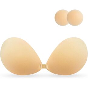 AURUZA Sticky Push Up Bra for Women, Strapless Backless for Wedding/Parties/Events, Comfortable Adhesive in Saudi Arabia