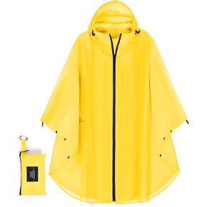 Unisex Hooded Rain Poncho, Waterproof Raincoat Jacket with pocket for Adult, Rain Coat for Outdoor Activities in Saudi Arabia