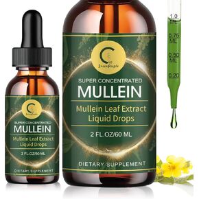 (عبوتان) قطرات مولين للرئتين - مستخلص أوراق مولين عالي الفعالية لإزالة سموم الرئة وتطهيرها، دعم الجهاز التنفسي والمناعي والجهاز الهضمي، صبغة سائل مولين طبيعية، غير معدلة وراثيًا، 4 أونصة سائلة in Kuwait