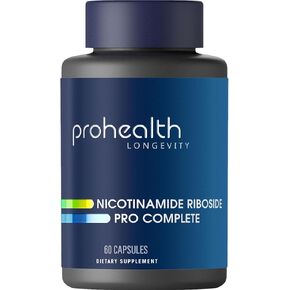 بروهيلث نيكوتيناميد ريبوسيد برو كامل | 60 كبسولة | دعم NAD+ الشامل | 500 مجم نيكوتيناميد ريبوسيد + 500 مجم ترانس ريسفيراترول + 250 مجم مجموعة طلعت مصطفى | صُنع في الولايات المتحدة الأمريكية، وتم اختباره ثلاث مرات في المعمل in Kuwait
