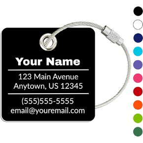 Personalized Luggage Tag | 6 Pack | Custom Luggage Tags for Suitcases | Kids Backpack Tag | 10 Color Options & Choose Font, Font Color in Saudi Arabia