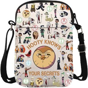 Owl Movie Inspired Crossbody Bag Owl Hooty Fans Gift Hooty Cartoon Character Gift Hooty Knows Your Secrets Carry On Bag (HootyKnowCross) in Saudi Arabia