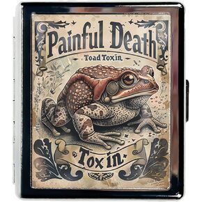 Metal Pill Organizer Box with Mirror – 8 Compartment Chrome Pill Case, Pocket-Size Travel Pill Container for Vitamins, Seniors, Daily Use (Poison Pinot Noir Skull Art) in Saudi Arabia