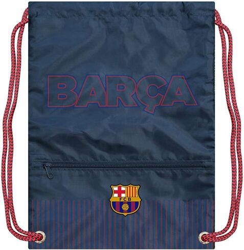 Icon Sports Fan Shop FC Barcelona World Soccer Club Barça Team Logo حقيبة برباط مرخصة رسميًا من برشلونة (حافظة بحرية، مقاس واحد) in Kuwait