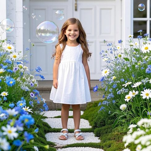 Kiderence Toddler Girls Sandals Little Girls Kids Summer Shoes Toddler Sandals in Saudi Arabia