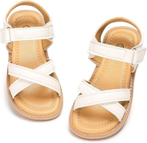 Toddler Girls Sandals, Open Toe Little Girls Summer Dress Shoes Lightweight Beach Holiday Flat in Saudi Arabia