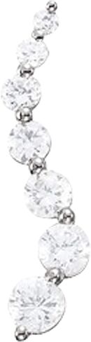 Gold Diamond Journey Pendant Necklace Graduated Wave Luxury Collection in Saudi Arabia