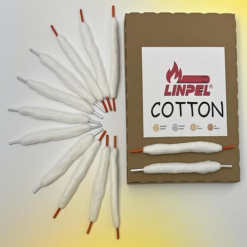 أربطة حذاء قطنية من Linpel 40/80/120 قطعة سريعة الامتصاص - فتيل سلك ملفوف بنفسك، أعواد قطنية من رباط الحذاء العضوي للإصلاح in Kuwait