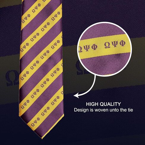 Desert Cactus Omega Psi Phi Neck Tie Omega Ques Fraternity Greek Formal Occasion 100% Polyester Necktie with Logo, Officially Licensed (Style E) in Saudi Arabia