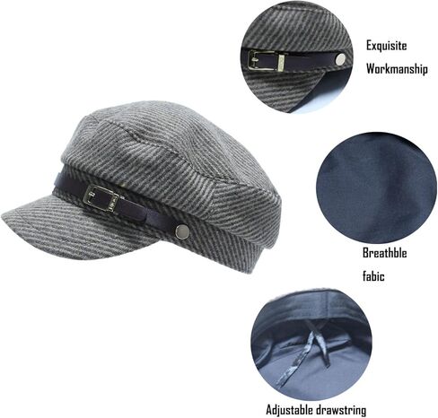 Newsboy Hats for Women, Fashion Newsboy Cap Bakerboy Cabbie Gatsby Pageboy Visor Beret Hat in Kuwait