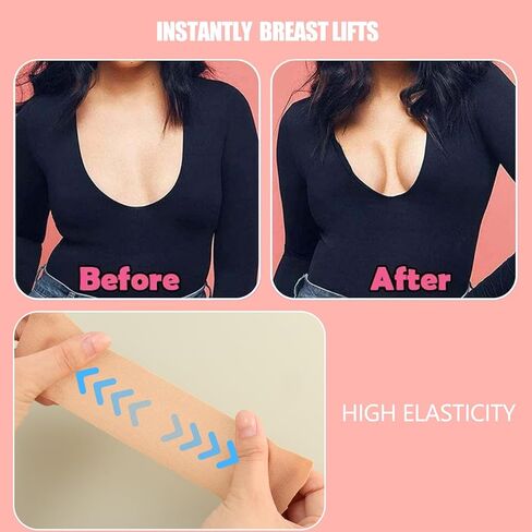 1roll Breathable Sticky Adhesive Bra Tape Women Comfortable Novelty Bras for Breast Lift Invisible Adhesive Bras,5cm*5m Beige in Saudi Arabia