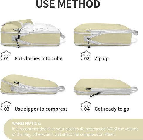 4 Set Compression Packing Cubes for Suitcases - Lightweight Compression Packing Cubes Travel for Backpack Carry-on Organizer Bags with Shoe Bag Light Green (L+L+S+Shoes bag) in Saudi Arabia
