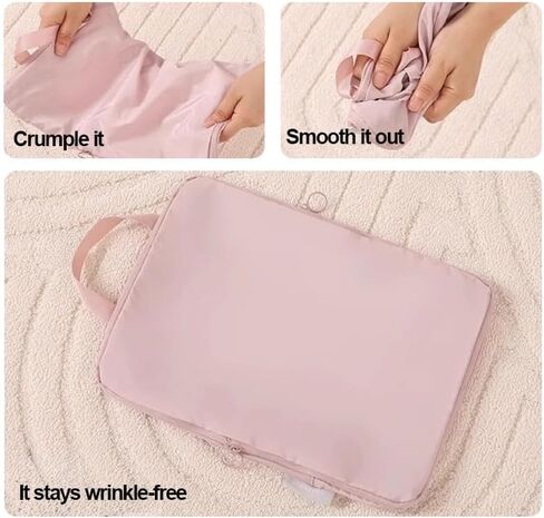 6 Set Compression Packing Cubes, Lightweight & Space-Saving Vacation Travel Essentials, Durable Various Sizes Packing Organizer with Zippers Shoe Bag for Suitcase Carry On Luggage, Black in Saudi Arabia
