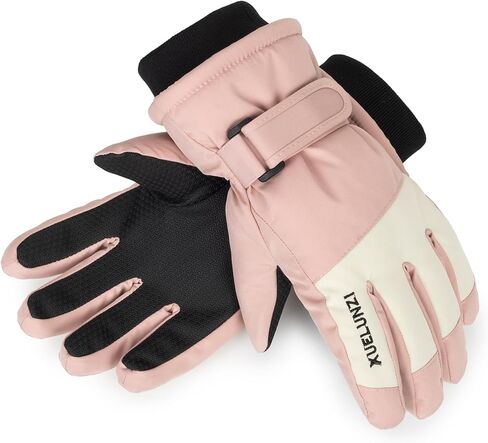 Winter-Ski-Gloves for Kids Girls,Thermal Fleece Lined Cold-Weather-Windproof-Gloves for 6-12Yrs Children in Saudi Arabia