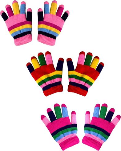 Peach Couture Children’s Toddler Winter Gloves & Mittens – Double Layer Warm Knit Value Pack – Cold Weather Accessories in Saudi Arabia