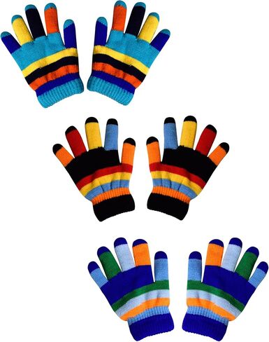 Peach Couture Children’s Toddler Winter Gloves & Mittens – Double Layer Warm Knit Value Pack – Cold Weather Accessories in Saudi Arabia