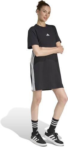 فستان تي شيرت نسائي من adidas Essentials بثلاثة خطوط in Saudi Arabia