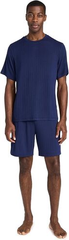 Eberjey Men's Henry Rib Men's Shorts PJ Set in Kuwait