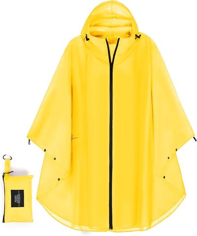 Unisex Hooded Rain Poncho, Waterproof Raincoat Jacket with pocket for Adult, Rain Coat for Outdoor Activities in Saudi Arabia