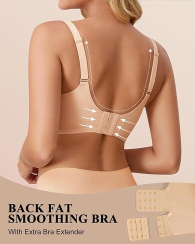 جيلي حمالات الصدر اللاسلكية للنساء حزمة التي شيرت حمالات الصدر للنساء لا Underwire التغطية الكاملة سلس رفع البرازيلي عودة تنعيم الصدرية in Kuwait