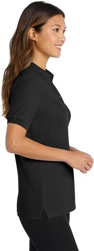 Port Authority Ladies Silk Touch Polo Shirt, XL, Black in Saudi Arabia