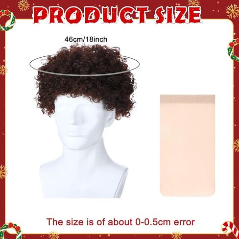 Zeyune Christmas Elf Wig for Men Curly the Elf Wig for Adults Funny Holiday Party Costumes Full Wigs for Christmas Cosplay in Saudi Arabia
