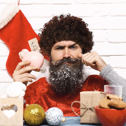 Zeyune Christmas Elf Wig for Men Curly the Elf Wig for Adults Funny Holiday Party Costumes Full Wigs for Christmas Cosplay in Saudi Arabia