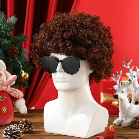 Zeyune Christmas Elf Wig for Men Curly the Elf Wig for Adults Funny Holiday Party Costumes Full Wigs for Christmas Cosplay in Saudi Arabia