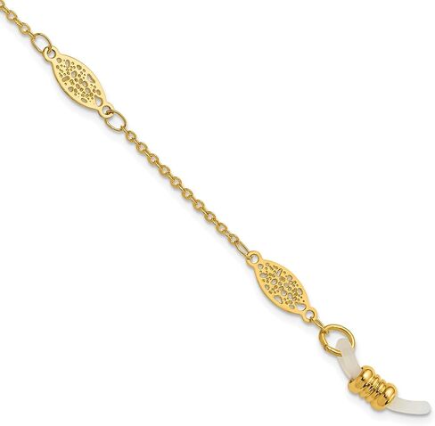 Diamond2Deal Gold-Tone Eyeglass Holder Chain Necklace Size 30" in Saudi Arabia