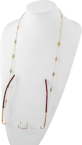 Diamond2Deal Gold-Tone Eyeglass Holder Chain Necklace Size 30" in Saudi Arabia