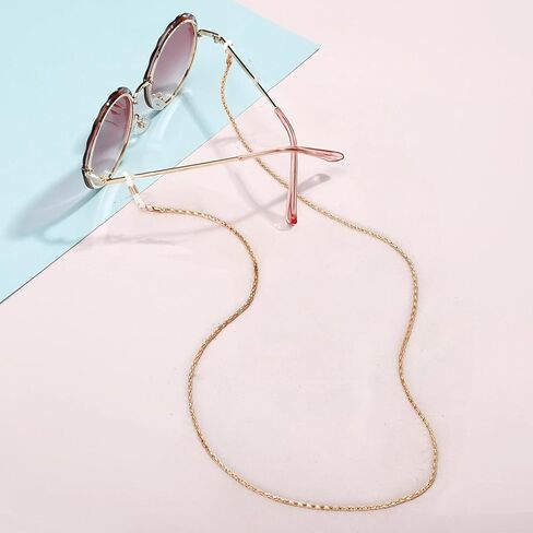 سلسلة نظارات كرييريدو 4 قطع للنساء، حاملات نظارات العين الأنيقة حول الرقبة للرجال والنساء مع 8 قطع أطراف مطاطية قابلة للتعديل in Kuwait