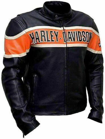 JACKETHUB The Black Harley Biker Victoria Lane Jacket For Men’s – Davidson Motorcycle Style Leather Jacket in Saudi Arabia