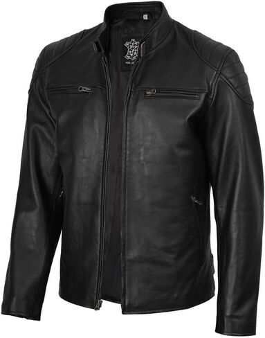Decrum Real Leather Jacket Men - Casual Stylish Lambskin Leather Jackets for Men in Saudi Arabia