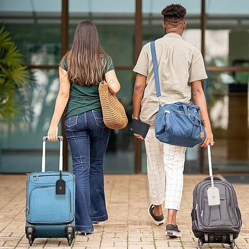 2 Set Mr and Mrs PU Leather Passport Covers Luggage Tags Honeymoon Plane Travel Holder Set Card Holder Books Case Protector Sleeve with Suitcase Travel ID Labels Black White for Couples Gift in Saudi Arabia