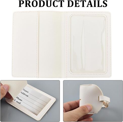 2 Set Mr and Mrs PU Leather Passport Covers Luggage Tags Honeymoon Plane Travel Holder Set Card Holder Books Case Protector Sleeve with Suitcase Travel ID Labels Black White for Couples Gift in Saudi Arabia