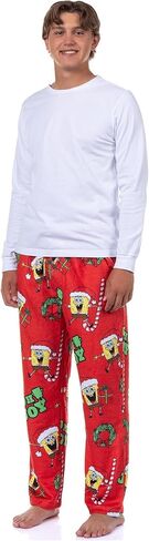 سراويل INTIMO SpongeBob SquarePants للرجال من Oh Joy Santa Hat Fleece Lounge Pj in Kuwait