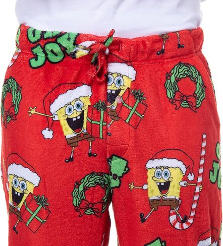 سراويل INTIMO SpongeBob SquarePants للرجال من Oh Joy Santa Hat Fleece Lounge Pj in Kuwait