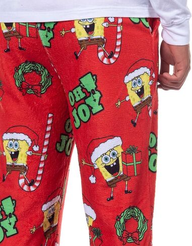 سراويل INTIMO SpongeBob SquarePants للرجال من Oh Joy Santa Hat Fleece Lounge Pj in Kuwait