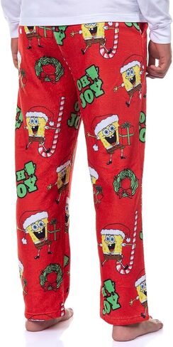 سراويل INTIMO SpongeBob SquarePants للرجال من Oh Joy Santa Hat Fleece Lounge Pj in Kuwait