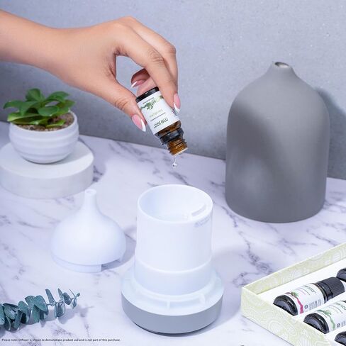 مجموعة هدايا الزيوت العطرية النقية للعلاج العطري من موجيزا، 8 زيوت - اللافندر، شجرة الشاي، النعناع، ​​اللبان، إكليل الجبل، البرتقال الحلو، عشبة الليمون، الأوكالبتوس، 10 مل لكل منها كوشير معتمد، نباتي ولم يتم الإساءة إلى الحيوانات لتصنيعه. in Kuwait