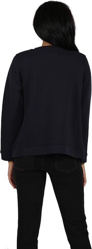 LA CERA Women's Solid Quilt Jacket, Round Neck, Snap Button Front, Front Pockets, Machine Wash Cold, Hang Dry in Saudi Arabia