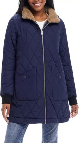 Weatherproof Vintage Women's Sherpa Lined Quilted Long Coat in Saudi Arabia