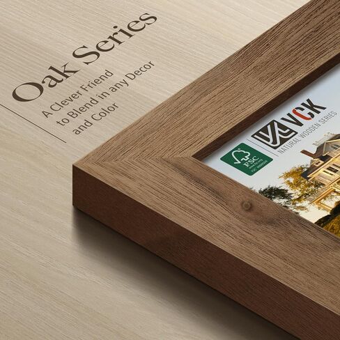 إطارات صور للحائط مقاس 16 × 20 من VCK - 3 قطع من خشب الجوز البني، إطار ملصق من الخشب الصلب ذو ملمس طبيعي in Kuwait