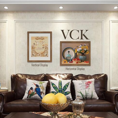 إطارات صور للحائط مقاس 16 × 20 من VCK - 3 قطع من خشب الجوز البني، إطار ملصق من الخشب الصلب ذو ملمس طبيعي in Kuwait