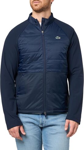 Lacoste mens Sport High Neck Quilted Golf Jacket in Saudi Arabia