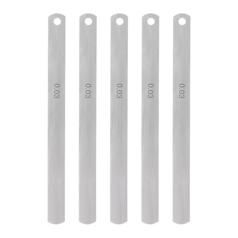 HARFINGTON 5pcs Mn Steel Feeler Gauge 0.02mm Thickness 150mm Length Metric Filler Thickness Gage Gap Measuring Tool Single Blade in Saudi Arabia